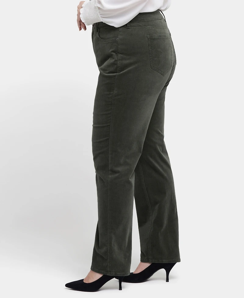 Nydj Plus Marilyn Straight Corduroy Pants
