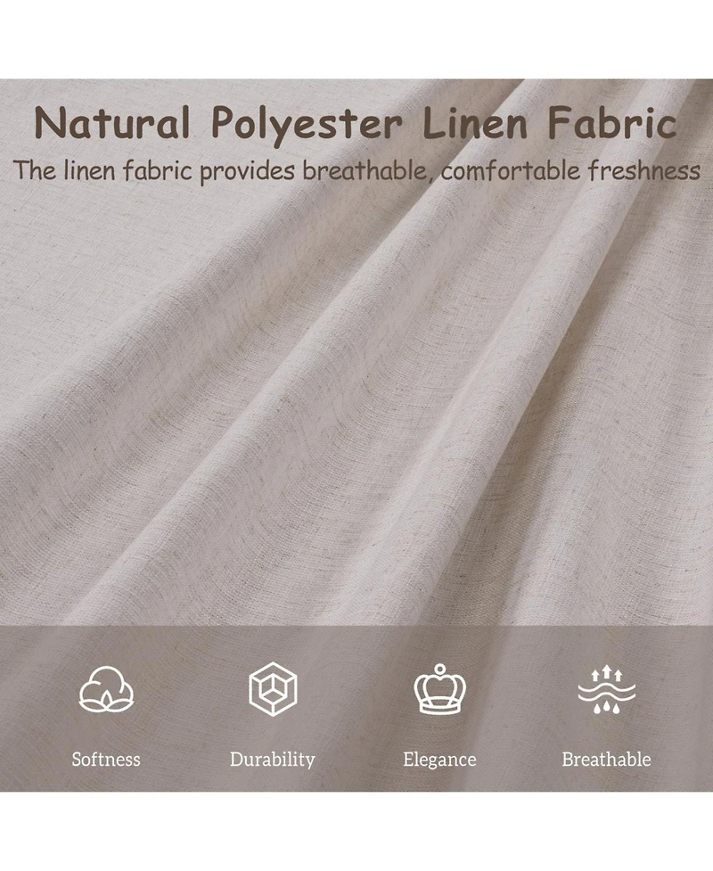 Streamdale Furniture Streamdale King Size Linen Upholstered Bed Frame with Solid Wood Base, Beige