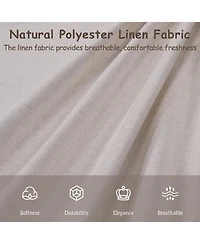 Streamdale Furniture Streamdale King Size Linen Upholstered Bed Frame with Solid Wood Base, Beige