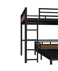 Streamdale Furniture Full over Full Metal Bunk Bed, Separable