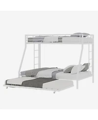 Streamdale Furniture Streamdale High-Stability Queen Bunk Bed with Ladder & Trundle