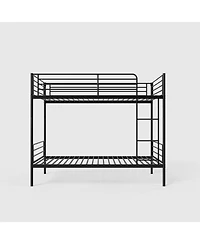 Streamdale Furniture Streamdale Metal Bunk Bed with Ladder, Guardrail, Splitable, Storage, Noise-Free, Twin Black