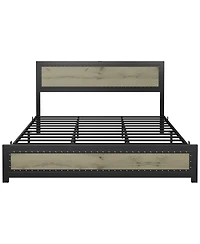 gaomon Easy Assembly Full Size Bed Frame Space Saving, for Living Room