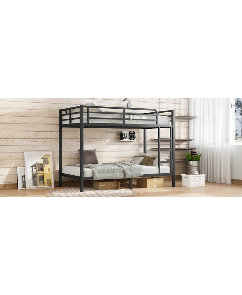Streamdale Furniture Metal Twin Xl over Twin Xl Bunk Bed - Black