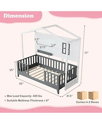 Costway 2PCS Outdoor Beach Lounge Chair Folding Chaise Lounge with Pillow