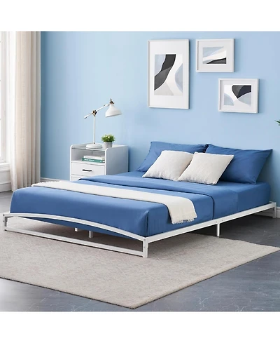gaomon Queen Size Low 6 Inch Heavy Duty Metal Platform Mattress Foundation Noise-Free Bed Frame