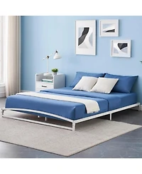 gaomon Queen Size Low 6 Inch Heavy Duty Metal Platform Mattress Foundation Noise-Free Bed Frame