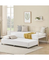 gaomon Twin Metal Daybed with Steel Slat Support for Living Room, Bedroom, Guest Room Sofa Bed Frame