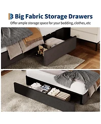 gaomon Queen Size Upholstered Platform Bed Frame