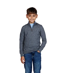 Tailorbyrd Boys Brushed Melange Super Soft Quarter Zip