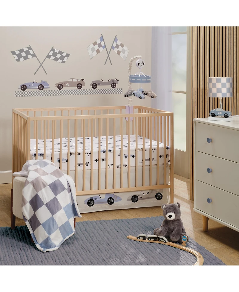 Lambs & Ivy Little Racer Cotton Cars/Transportation Fitted Crib/Toddler Sheet