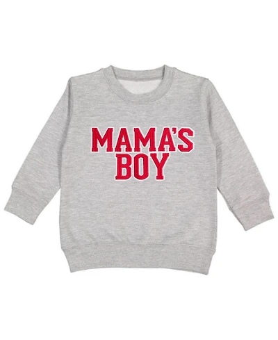 Sweet Wink Little Boys Mama's Boy Varsity Patch Valentine's Day Sweatshirt