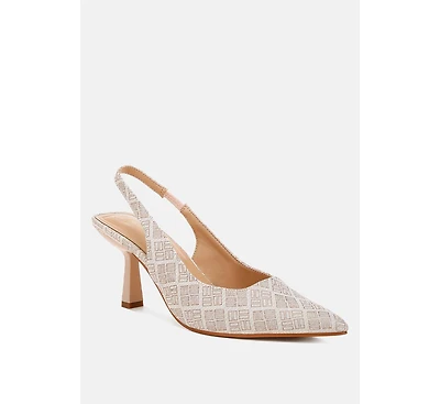 London Rag Womens Faina Pointed Toe Kitten Heel Pumps