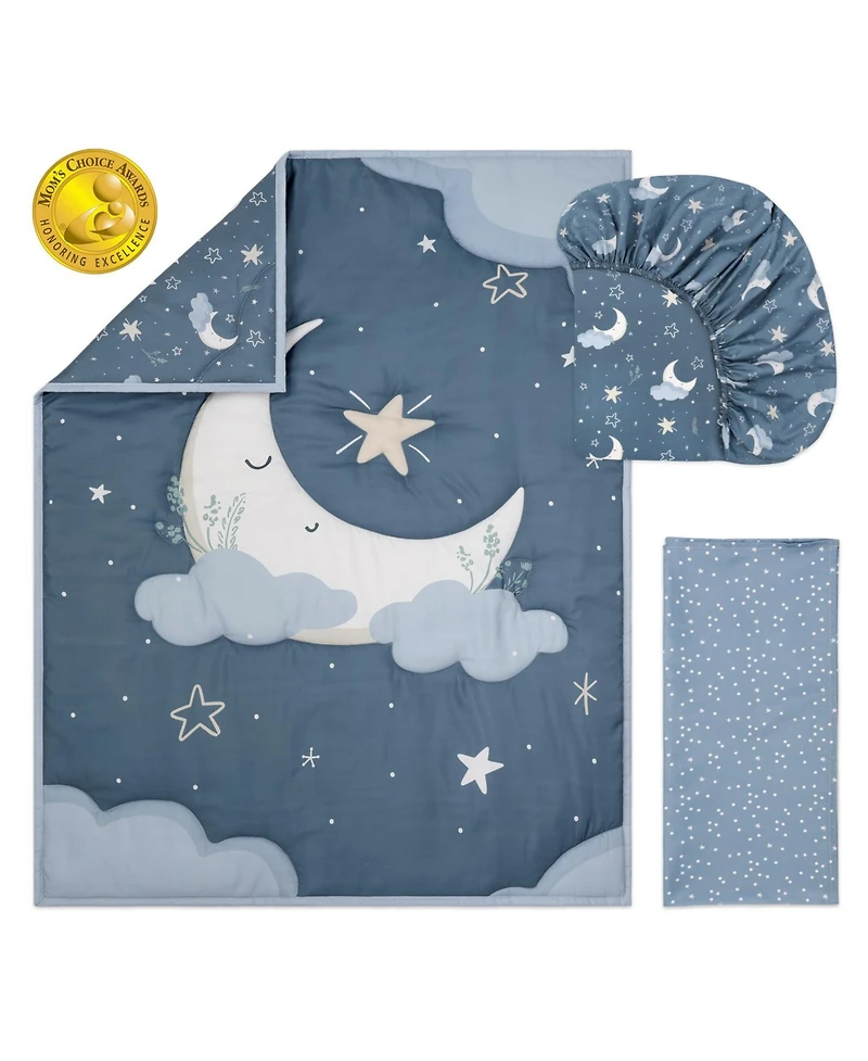 The Peanutshell Crib Bedding Set for Baby Boys and Girls, Celestial Serenity, 3 Pieces