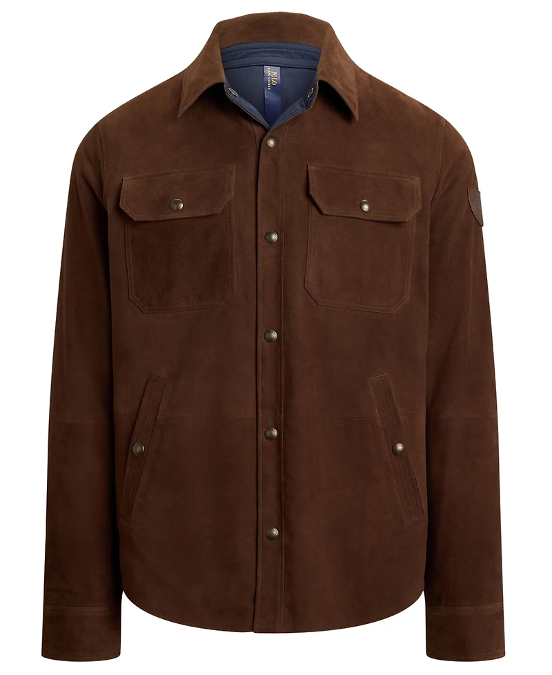 Polo Ralph Lauren Men's Reversible Suede-Taffeta Shirt Jacket