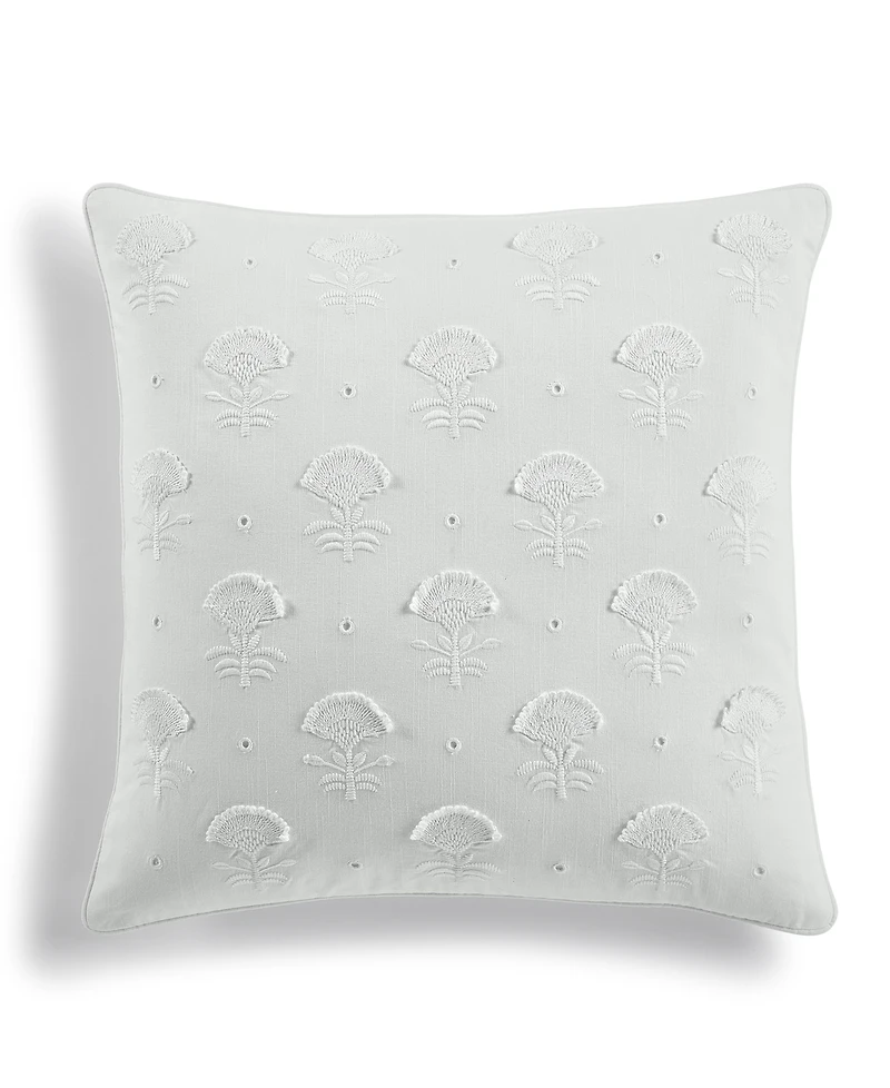 Charter Club Eyelet Embroidery Decorative Pillow, 18" x 18"
