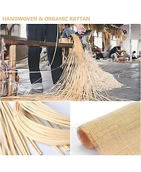 gaomon Boho Rattan Full Size Bed Frame with Led Lights, Storage Headboard, Charging Station, Under Bed Storage – Bed Frame