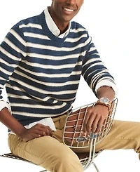 Nautica Men's Textured Striped Crewneck Sweater