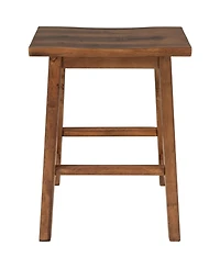 Streamdale Furniture Farmhouse Rustic 2-Piece Counter Height Wood Kitchen Dining Stools For Small Places