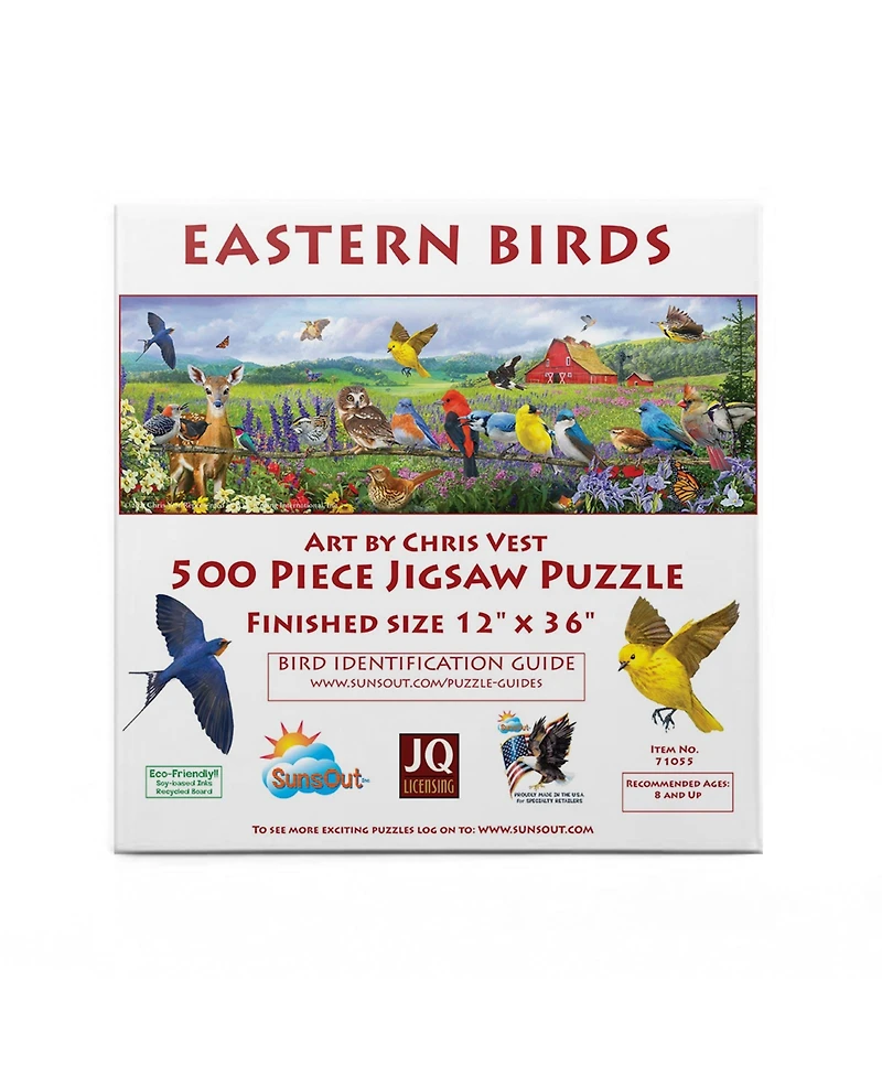 SunsOut Eastern Birds 500 piece Jigsaw Puzzle for Adults Easter