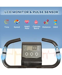 Soozier Folding Exercise Bike w/ Arm Resisce Bands,