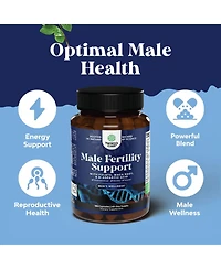 Nature's Craft Men's Fertility Capsules, CoQ10 Maca Root Methyl Folate & D-Aspartic Acid for Count Motility & Fertility Support, Nature's Craft