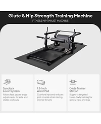 BalanceFrom Fitness Hip Thrust Machine, Adjustable Synclock Lever for Home Gym