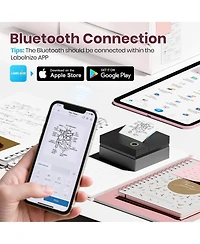 Swifint PM290C Inkless Sticker Maker: Portable Bluetooth printer with 3 paper rolls. Creates notes, journal labels. Perfect gift for school/office.
