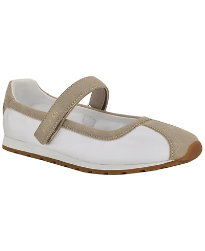 Guess Womens Treece Suede Sporty Mary Jane Flat Sneakers