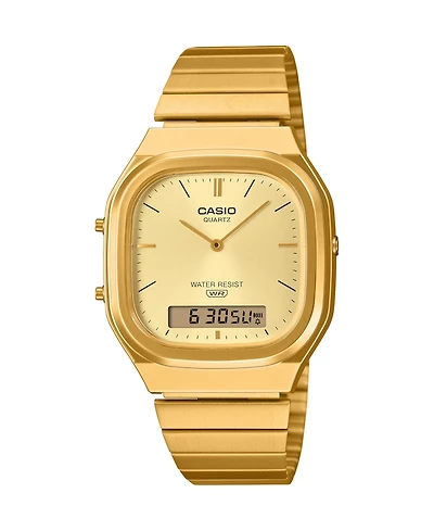 Casio Men's Japanese Quartz Gold-Tone Stainless Steel Watch, 35.8mm