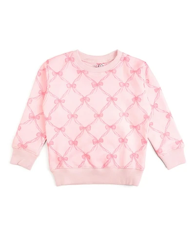 Sweet Wink Big Girls Bow Trellis Sweatshirt