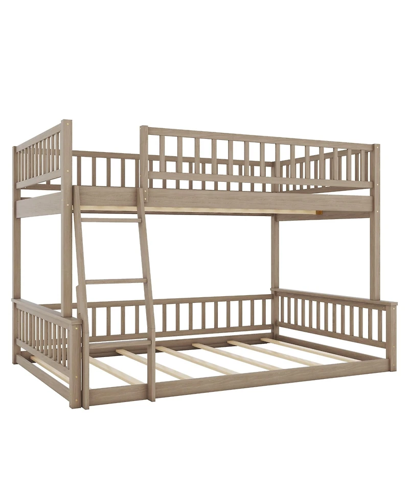 Boyel Living Full Xl over Queen Bunk Bed with Ladder and Guardrails