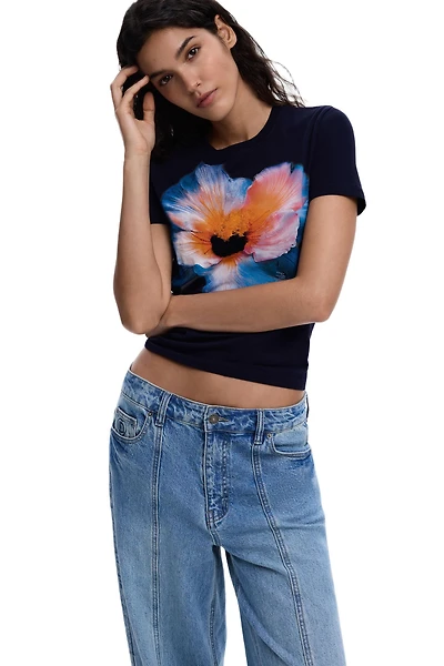 Desigual Women's Large flower T-shirt