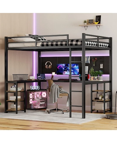 Streamdale Furniture Full Xl Loft Bed with Desk & Shelves