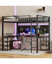 Streamdale Furniture Full Xl Loft Bed with Desk & Shelves