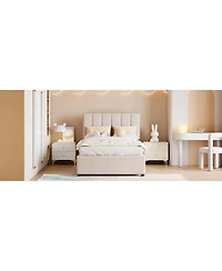 Streamdale Furniture Twin Upholstered Platform Bed with a Hydraulic Storage System