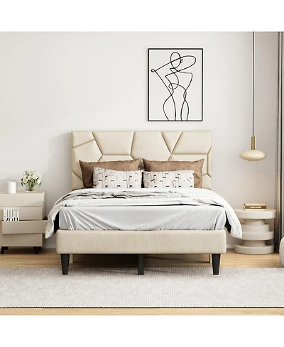 Streamdale Furniture + Full-Size + Wood/Metal (if applicable) + Storage Headboard, No-Noise Platform, Sturdy Slats, Box Spring Unnecessary + Bed Frame