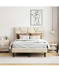 Streamdale Furniture + Full-Size + Wood/Metal (if applicable) + Storage Headboard, No-Noise Platform, Sturdy Slats, Box Spring Unnecessary + Bed Frame