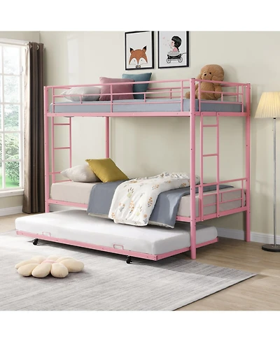 Streamdale Furniture Metal Bunk Bed with trundle