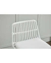 Streamdale Furniture Set of 2 Rattan Bar Stool, 360 Swivel Bar Chair, Counter Height Chair with Footrest for Kitchen, Dining Room