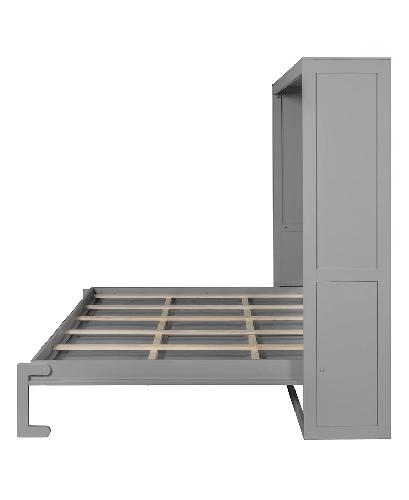 Streamdale Furniture Queen Size Murphy Bed Wall Bed Modern design with Led Lights