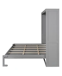 Streamdale Furniture Queen Size Murphy Bed Wall Bed Modern design with Led Lights