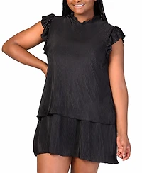 24seven Comfort Apparel Plus Empire Waist Midi Dress