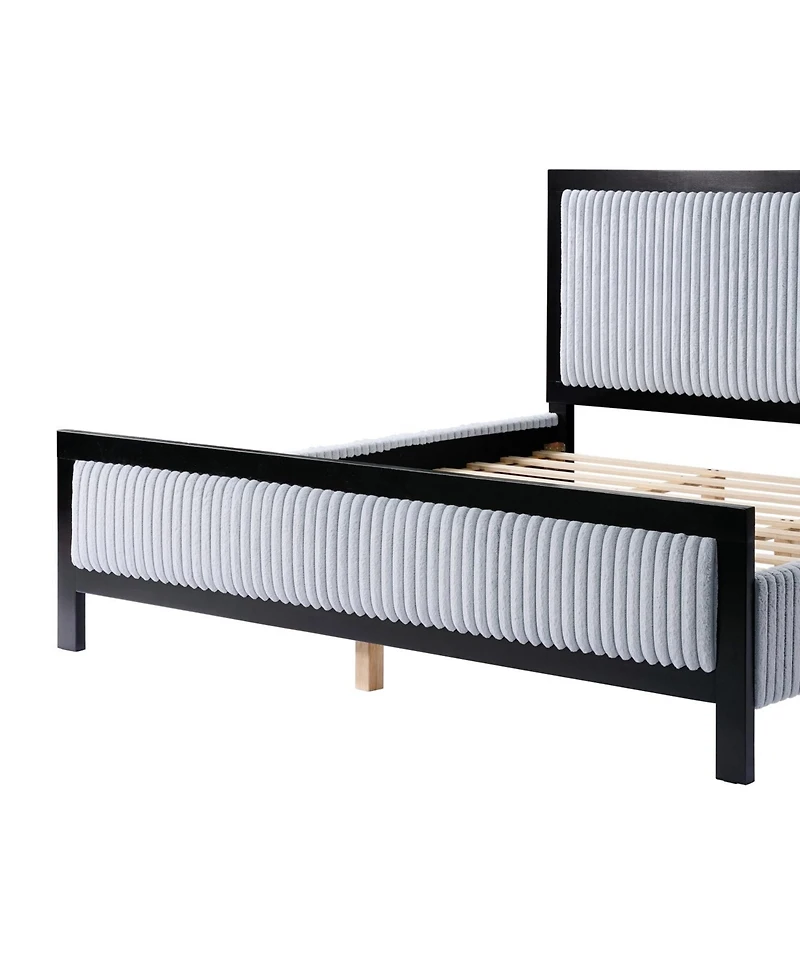 Streamdale Furniture Upholstered Bed with Fluffy Soft Headboard Frame