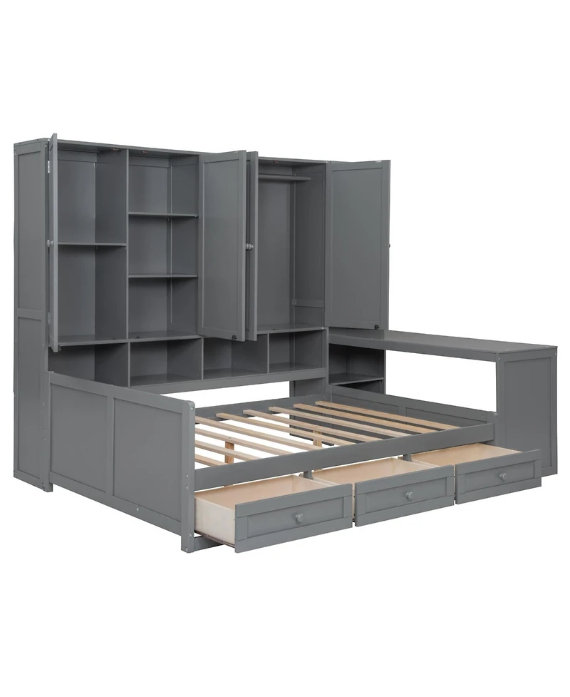 Streamdale Furniture Daybed with Drawers & All-in-One Cabinet