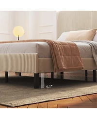 Streamdale Furniture Platform Bed with Charging Station