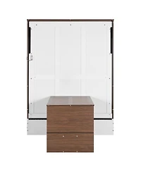 Streamdale Furniture Full Size Murphy Bed with Foldable Desk – Space Saving Wall Bed