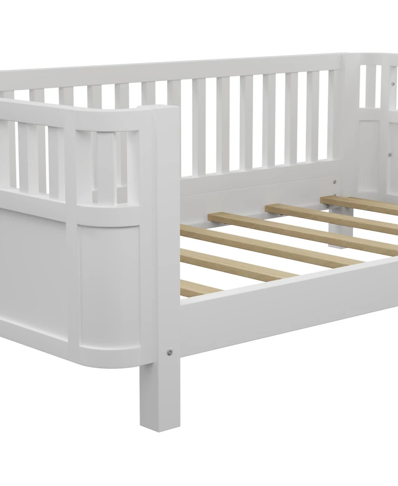 Streamdale Furniture + Twin + Wood + With Rails + Platform Bed