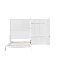 Streamdale Furniture Queen Size Murphy Bed Wall Bed with Closet