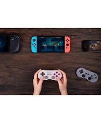 8BitDo SN30 Pro Bluetooth Controller, Hall Effect Joystick Update, Compatible with Switch, Pc, macOS, Android, Steam Deck & Raspberry Pi (Gray)